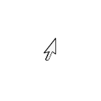 an icon of a mouse pointer on a white background